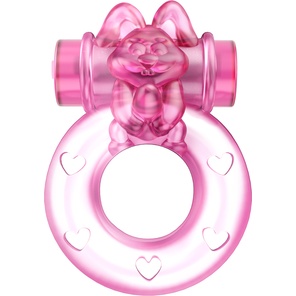  Розовое эрекционное кольцо с вибрацией Ring 