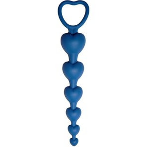  Синяя анальная цепочка Love Beam 19 см 