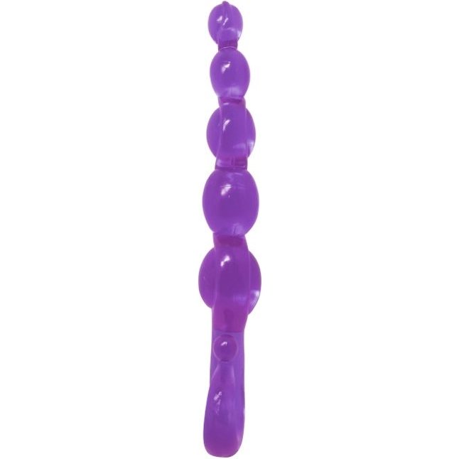 Фиолетовый анальный стимулятор-цепочка - 22 см. Фотография 2.