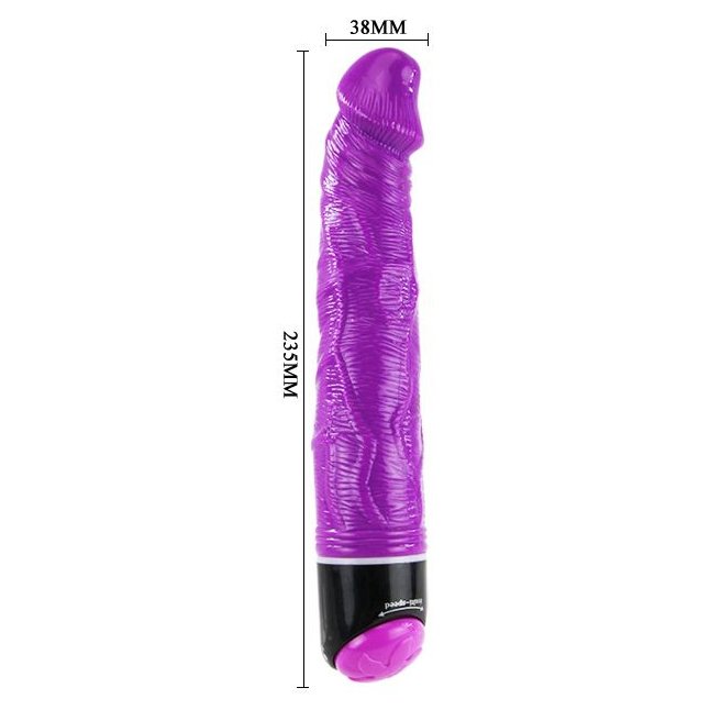 Фиолетовый гелевый вибромассажёр Adour Club - 23,5 см. Фотография 3.