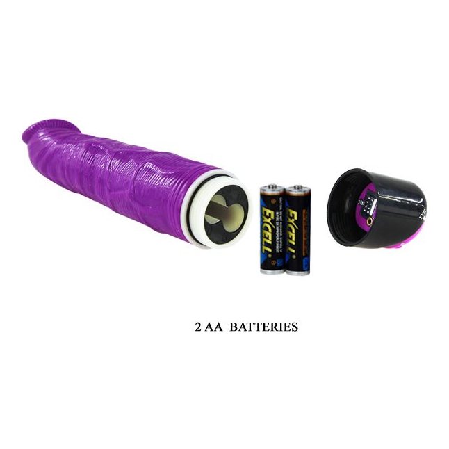 Фиолетовый гелевый вибромассажёр Adour Club - 23,5 см. Фотография 4.