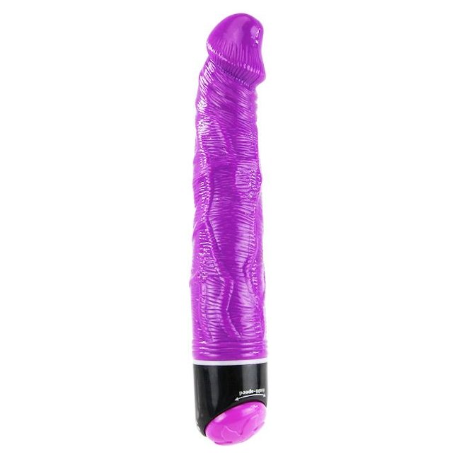 Фиолетовый гелевый вибромассажёр Adour Club - 23,5 см