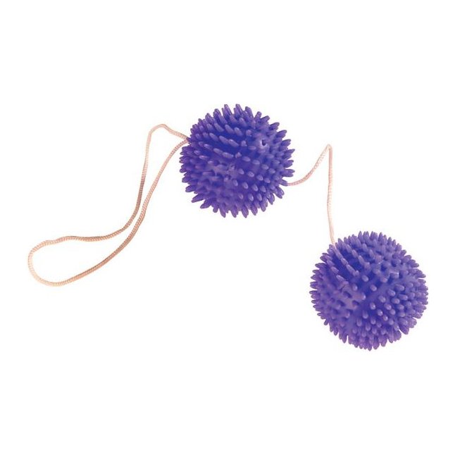 Фиолетовые вагинальные шарики-ёжики - Basics