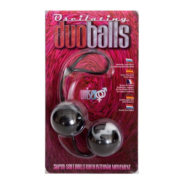 Чёрно-белые вагинальные шарики Duoballs
