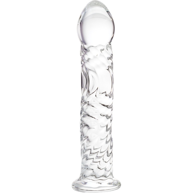Стеклянный фаллоимитатор Волна - 17 см - Sexus Glass