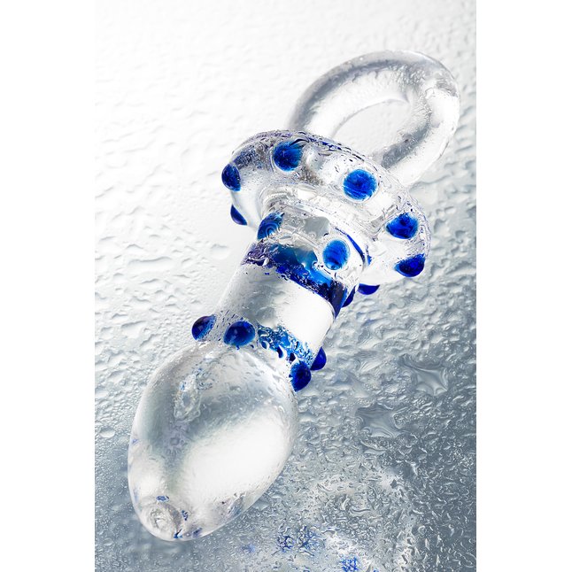 Стеклянная прозрачная втулка с кольцом - 14 см - Sexus Glass. Фотография 8.