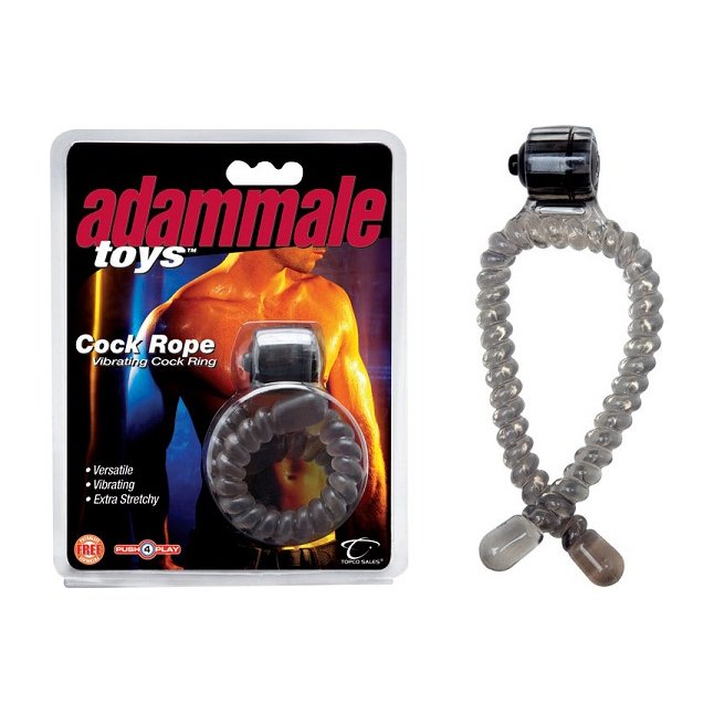 Эрекционное лассо с вибрацией Adam Male Toys Cock Rope - Adam Male Toys
