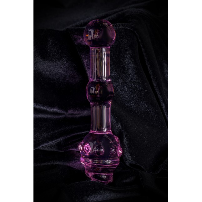 Розовая вагинальная втулка - 17 см - Sexus Glass. Фотография 9.