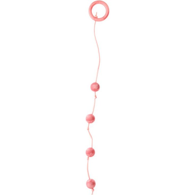 Розовые перламутровые анальные шарики - Good Vibes