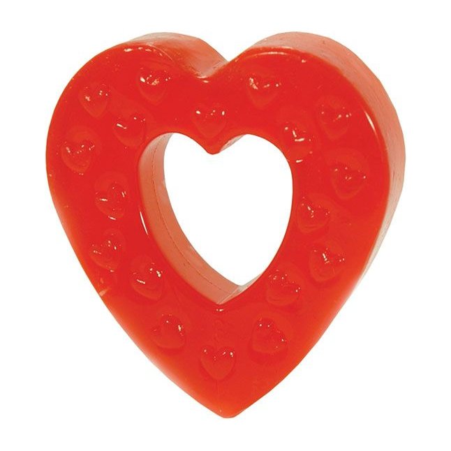 Красное эрекционное кольцо-сердце Heart Shape Cockring. Фотография 2.