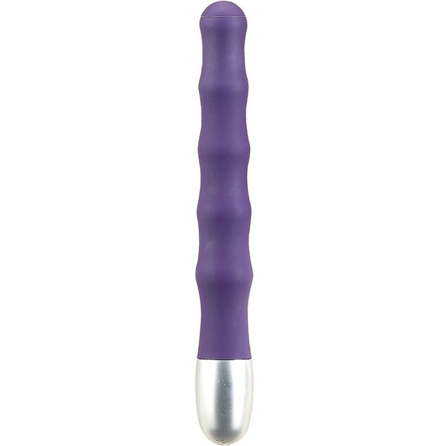 Фиолетовый вибромассажер волнистой формы SMOOTH VIBE - 17,8 см