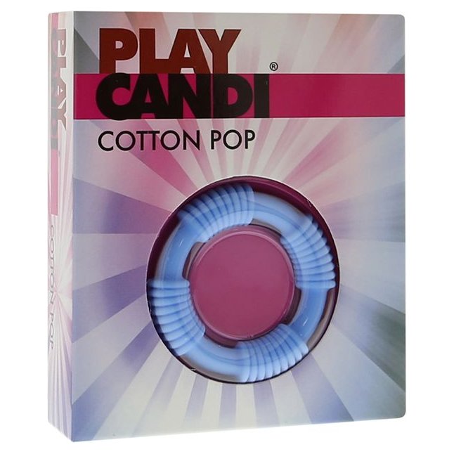Голубое эрекционное кольцо PLAY CANDI COTTON POP BLUE - Play Candi. Фотография 2.