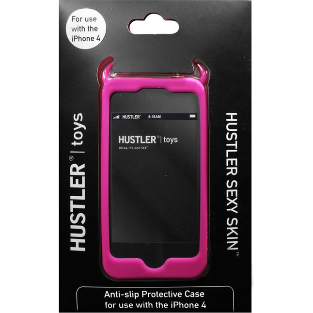 Розовый чехол HUSTLER из силикона для iPhone 4, 4S. Фотография 2.