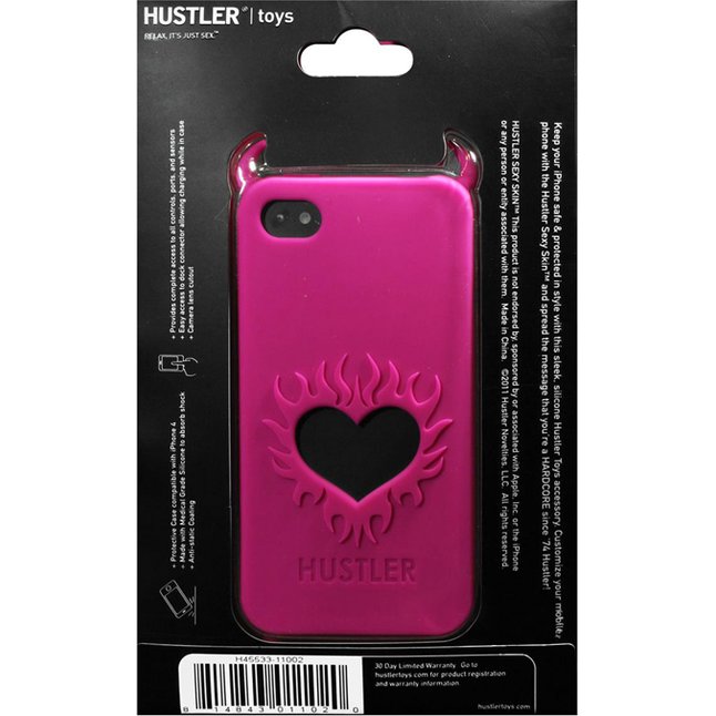 Розовый чехол HUSTLER из силикона для iPhone 4, 4S. Фотография 3.
