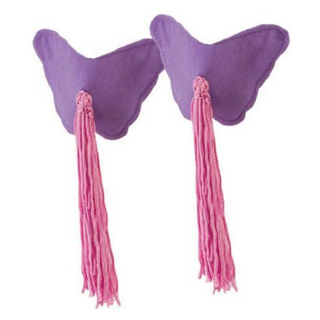 Фиолетовые пэстисы в форме бабочек с кистями Pasties Purple Butterfly - Shane s World