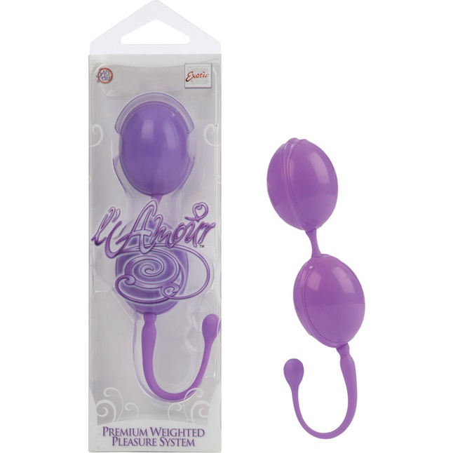 Фиолетовые вагинальные шарики LAmour Premium Weighted Pleasure System - L Amour. Фотография 2.