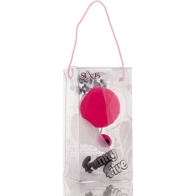 Розовый виброшарик с выносным пультом-кнопкой - Sexus Funny Five. Фотография 2.