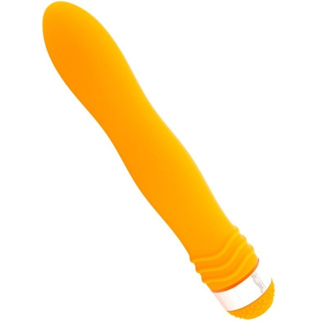 Оранжевый водонепроницаемый вибратор - 18 см - Sexus Funny Five
