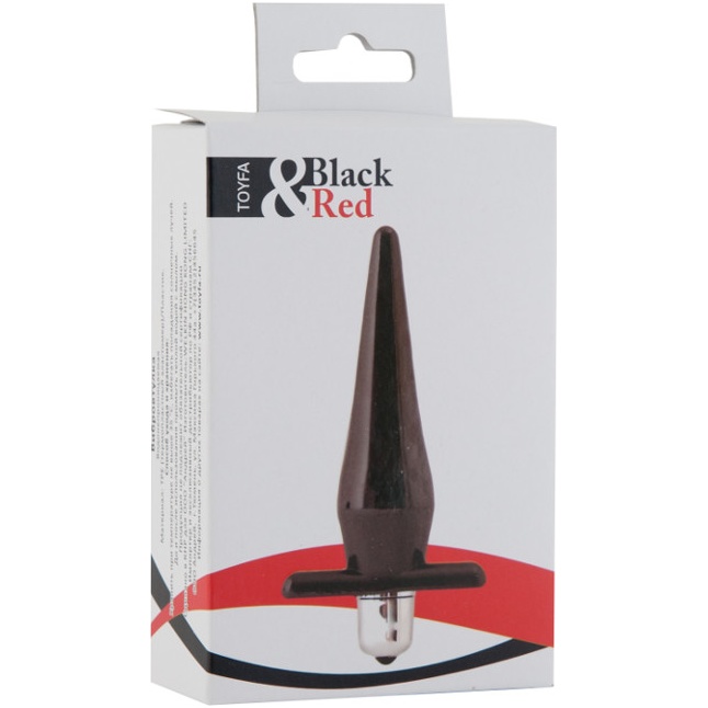 Черная водонепроницаемая вибровтулка Black Red - 12,7 см - Black Red. Фотография 2.