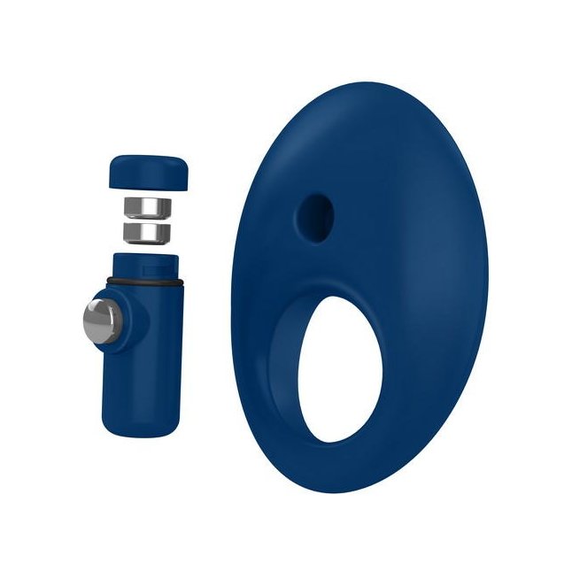 Синее эрекционное кольцо B5 с вибрацией. Фотография 4.