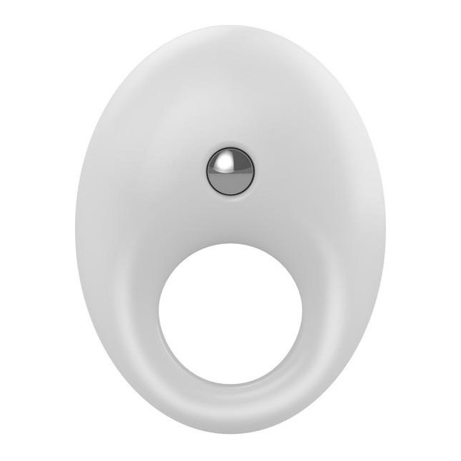 Белое эрекционное кольцо B5 с вибрацией. Фотография 2.