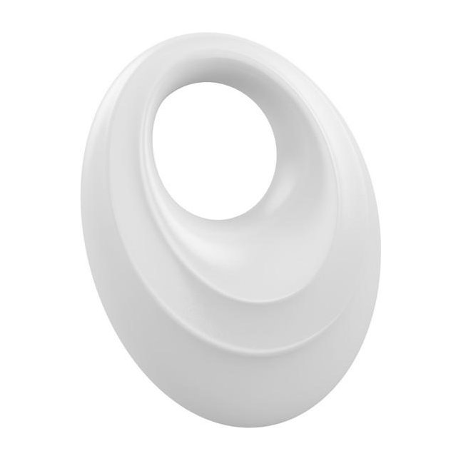Белое эрекционное кольцо B5 с вибрацией. Фотография 3.