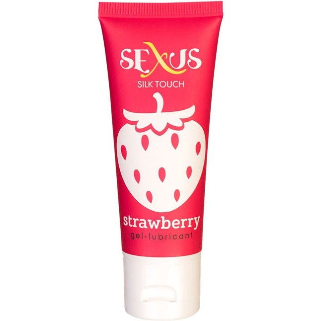 Увлажняющая гель-смазка с ароматом клубники Silk Touch Strawberry - 50 мл - Sexus Lubricant