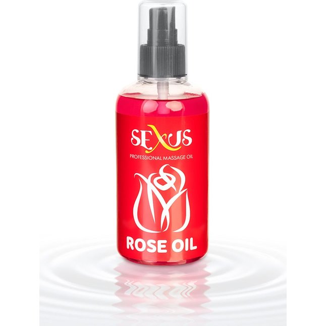 Массажное масло с ароматом розы Rose Oil - 200 мл - Sexus Lubricant. Фотография 3.
