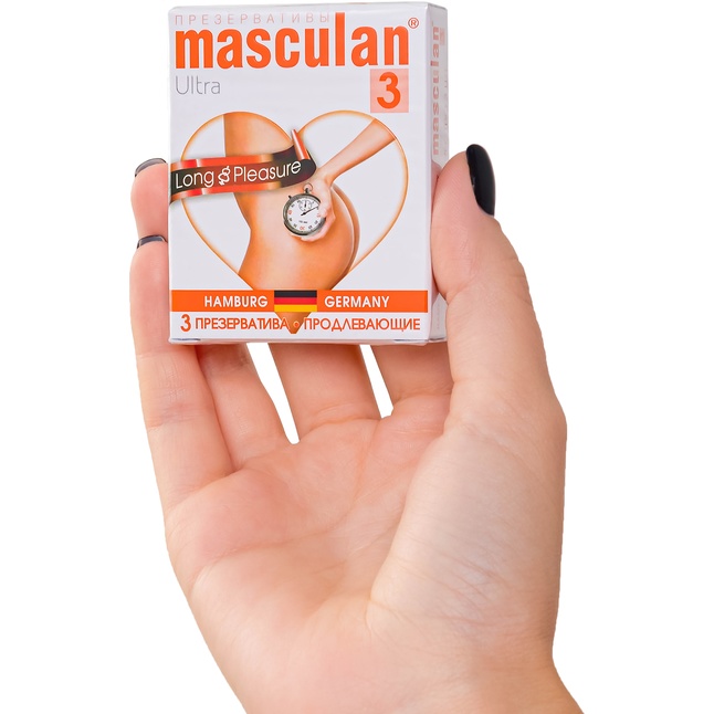 Презервативы Masculan Long Pleasure с продлевающим эффектом - 3 шт. Фотография 3.