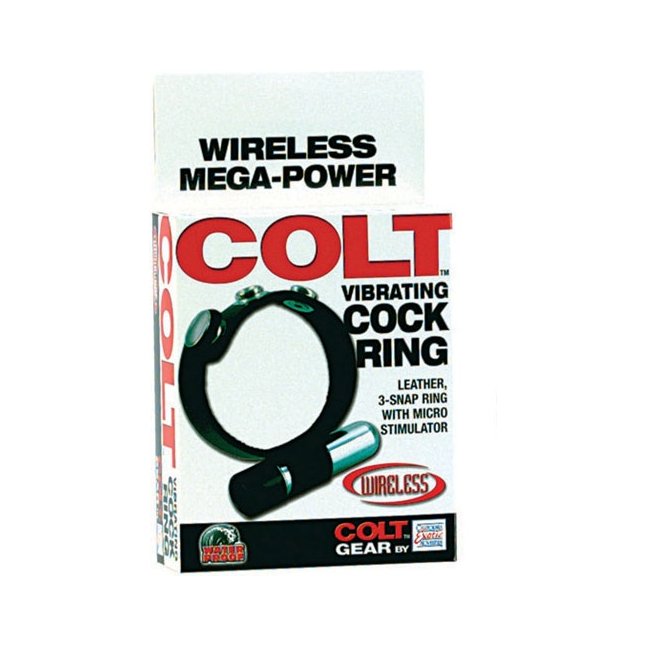 Кожаное эрекционное кольцо с вибрацией COLT - Colt. Фотография 2.