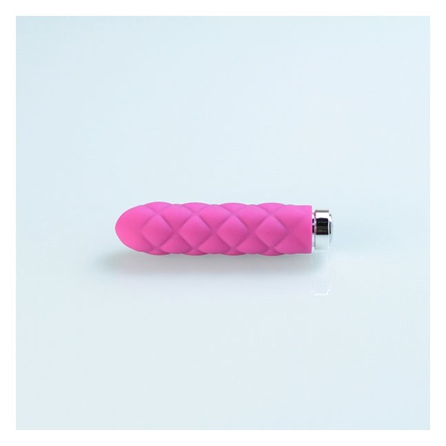 Розовый текстурированный вибромассажер Charms Plush Raspberry Pink - Key