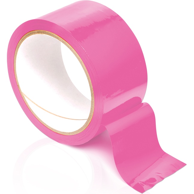 Розовая самоклеящаяся лента для связывания Pleasure Tape - 10,6 м - Fetish Fantasy Series