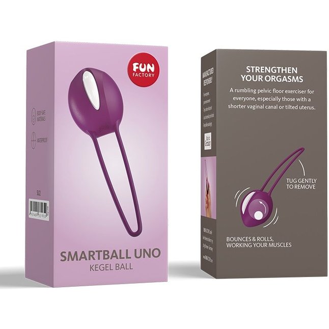 Фиолетовый вагинальный шарик Smartballs Uno. Фотография 3.