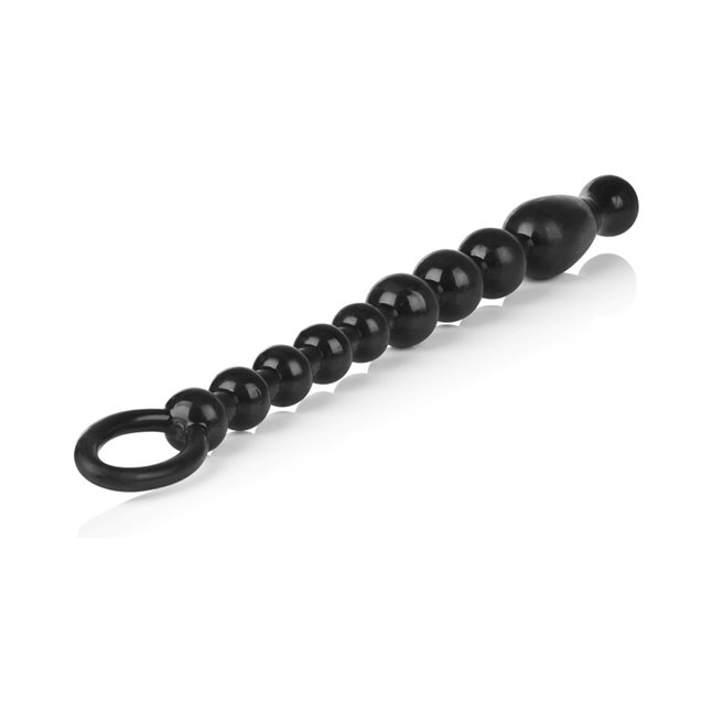 Анальная чёрная цепочка COLT Max Beads - 28 см - Colt. Фотография 5.
