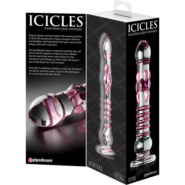 Стеклянный фаллоимитатор ICICLES № 6 - 21,6 см - Icicles. Фотография 5.