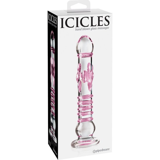 Стеклянный фаллоимитатор ICICLES № 6 - 21,6 см - Icicles