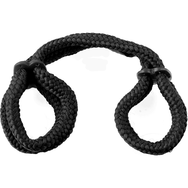 Черные верёвочные оковы на руки или ноги Silk Rope Love Cuffs - Fetish Fantasy Series