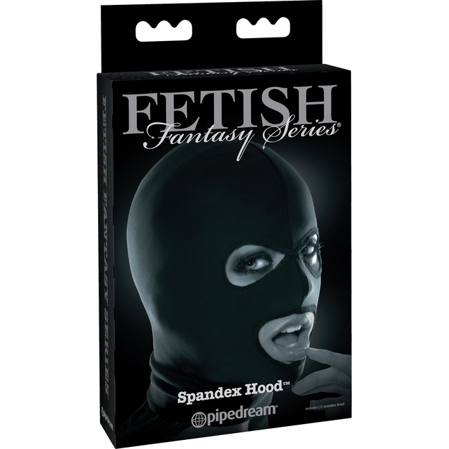 Черная маска на голову Spandex Hood - Fetish Fantasy Limited Edition. Фотография 3.