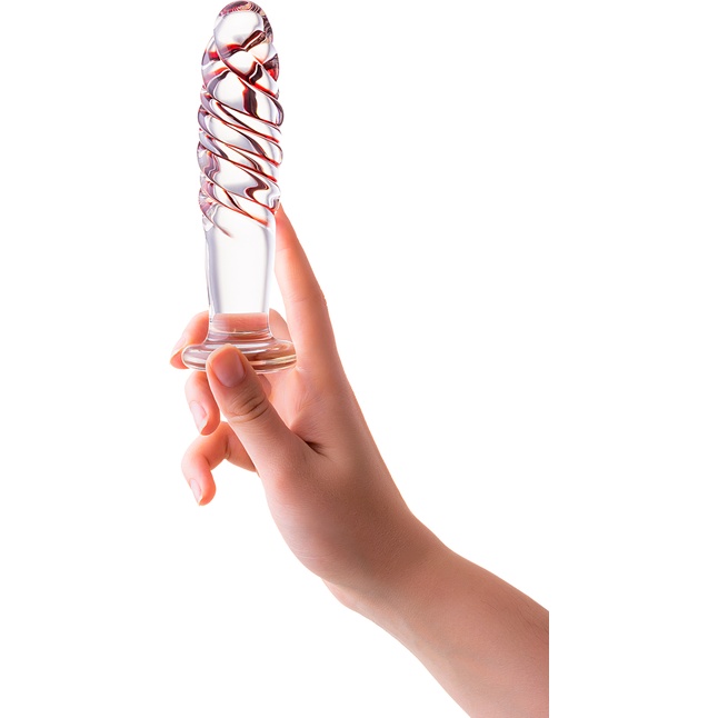 Стеклянная анальная втулка-спираль - 15,5 см - Sexus Glass. Фотография 3.