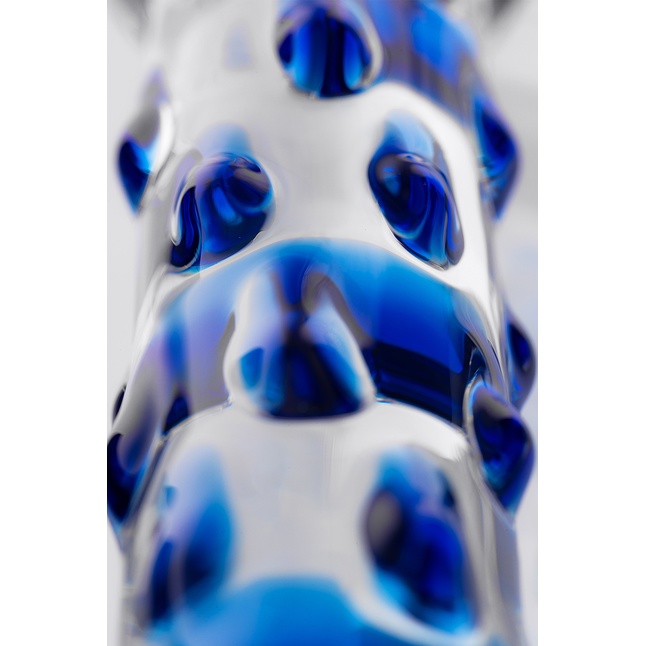 Стеклянный двусторонний фаллоимитатор с шишечками - 20 см - Sexus Glass. Фотография 4.