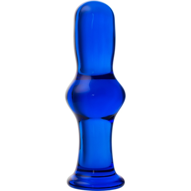Синяя стеклянная анальная втулка - 13,5 см - Sexus Glass