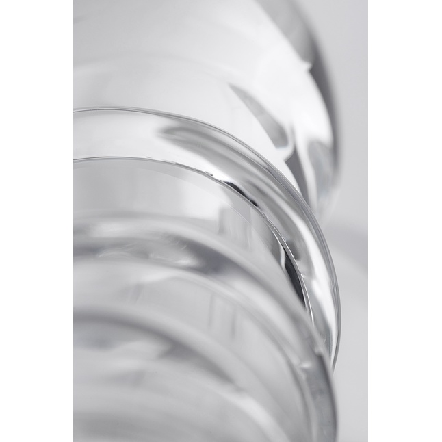 Фаллос со спиралевидным рельефом из прозрачного стекла - 16 см - Sexus Glass. Фотография 5.