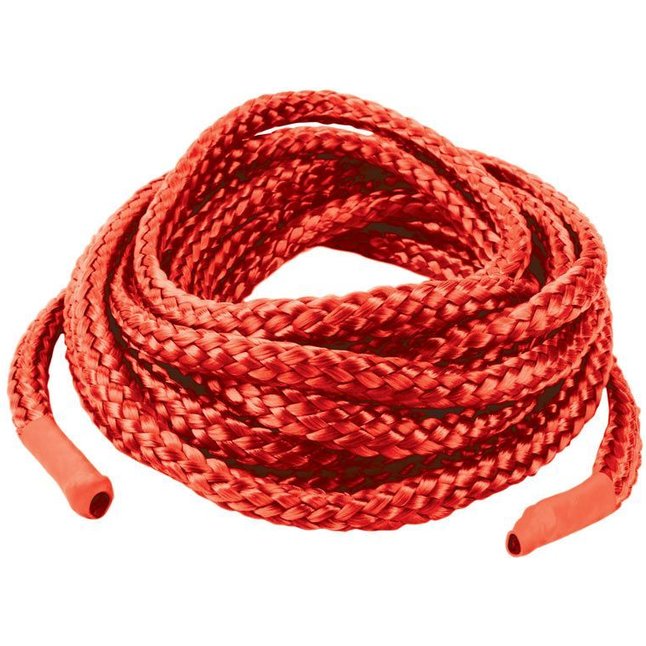 Красная веревка для фиксации Japanese Silk Love Rope - 3 м - Japanese Silk Love Rope. Фотография 2.