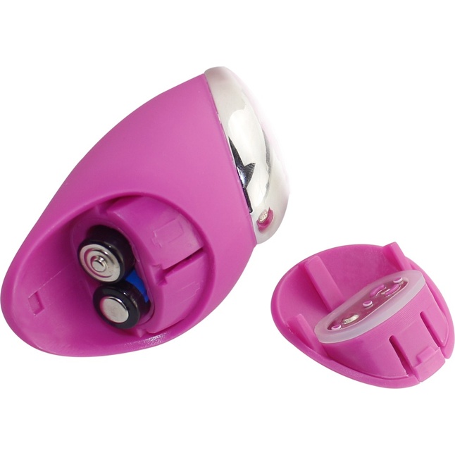 Фиолетовый вибростимулятор G точки с щёточкой на кончике - 15 см. Фотография 3.