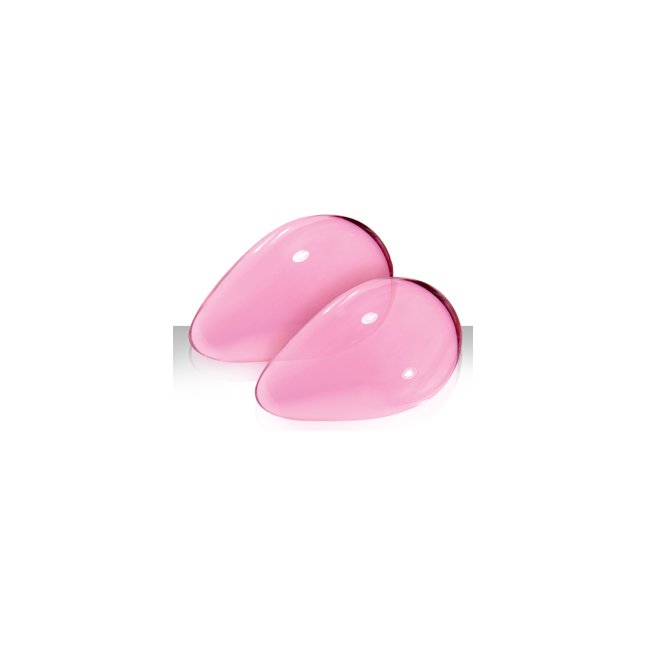 Большие розовые стеклянные вагинальные шарики CRYSTAL KEGEL EGGS - Crystal. Фотография 3.