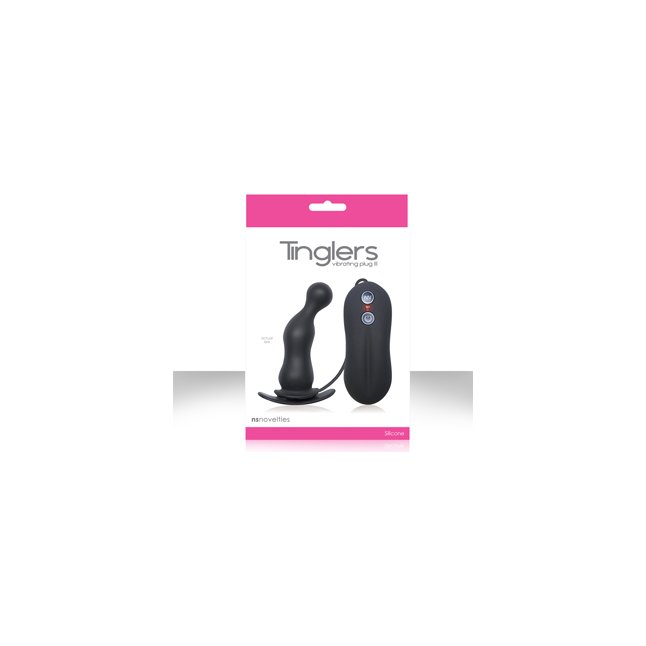 Черная анальная вибро-пробка Tinglers - Plug III - Tinglers