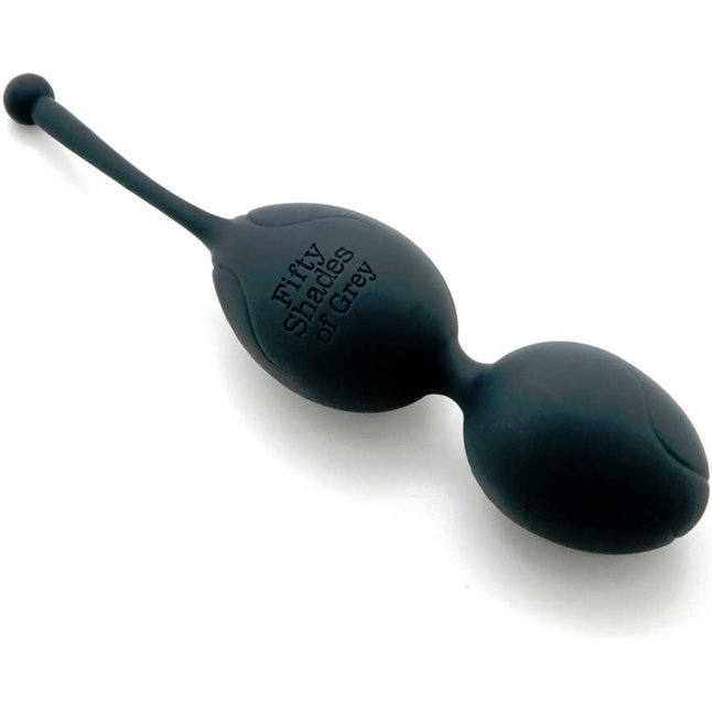 Черные вагинальные шарики со смещенным центром тяжести Silicone Ben Wa Balls - Fifty Shades of Grey. Фотография 2.