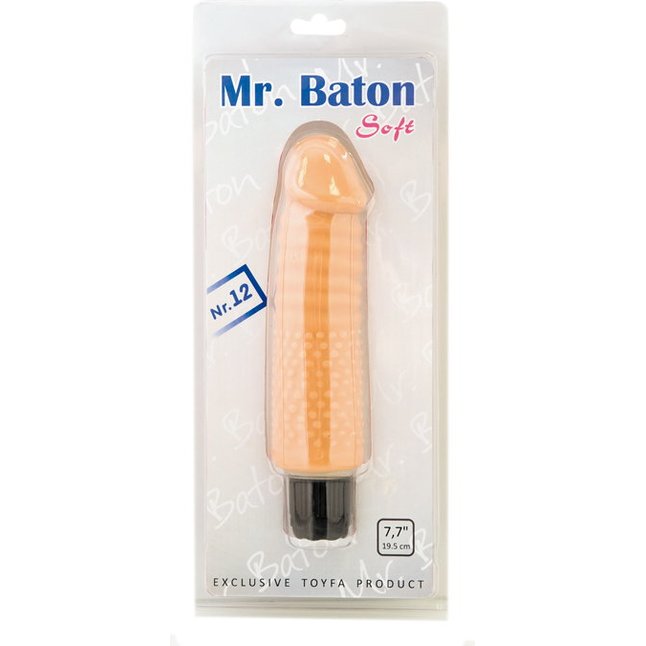 Водонепроницаемый вибратор Mr.Baton Soft №12 - 19,5 см - Mr.Baton. Фотография 2.