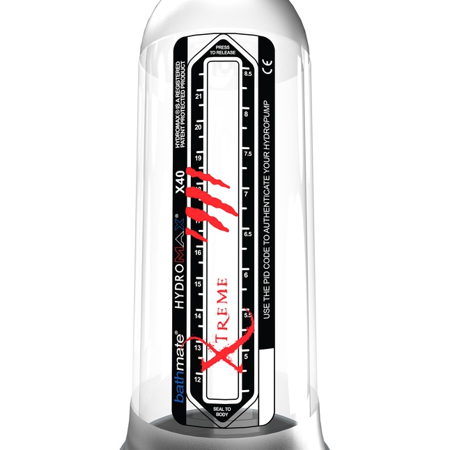 Гидронасос Bathmate Hydromax X40 Xtreme Crystal Clear для увеличения члена. Фотография 11.