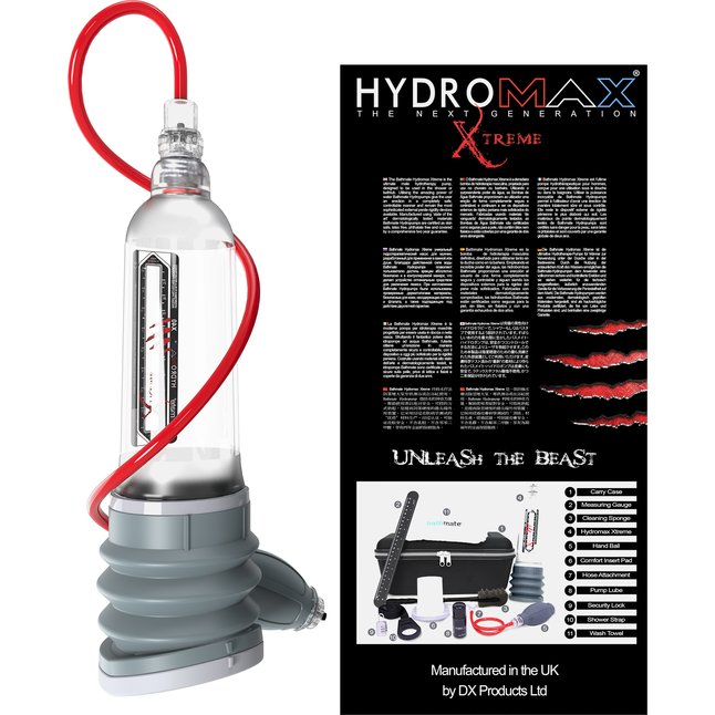 Гидронасос Bathmate Hydromax X40 Xtreme Crystal Clear для увеличения члена. Фотография 5.